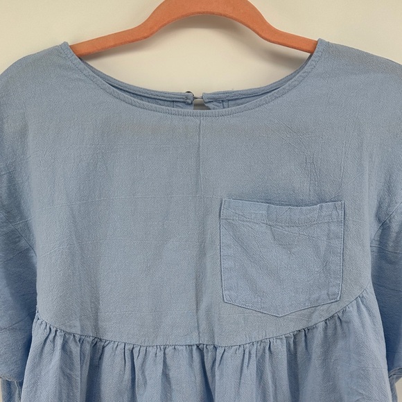 Cottagecore Soft Girl Casual Chin Farmcore Coquette Feminine Blue 100%Cotton SZL - Picture 2 of 12